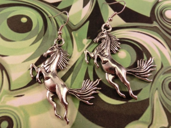 Pferde Ohrringe Vintage Optik horse Ross Reiten
